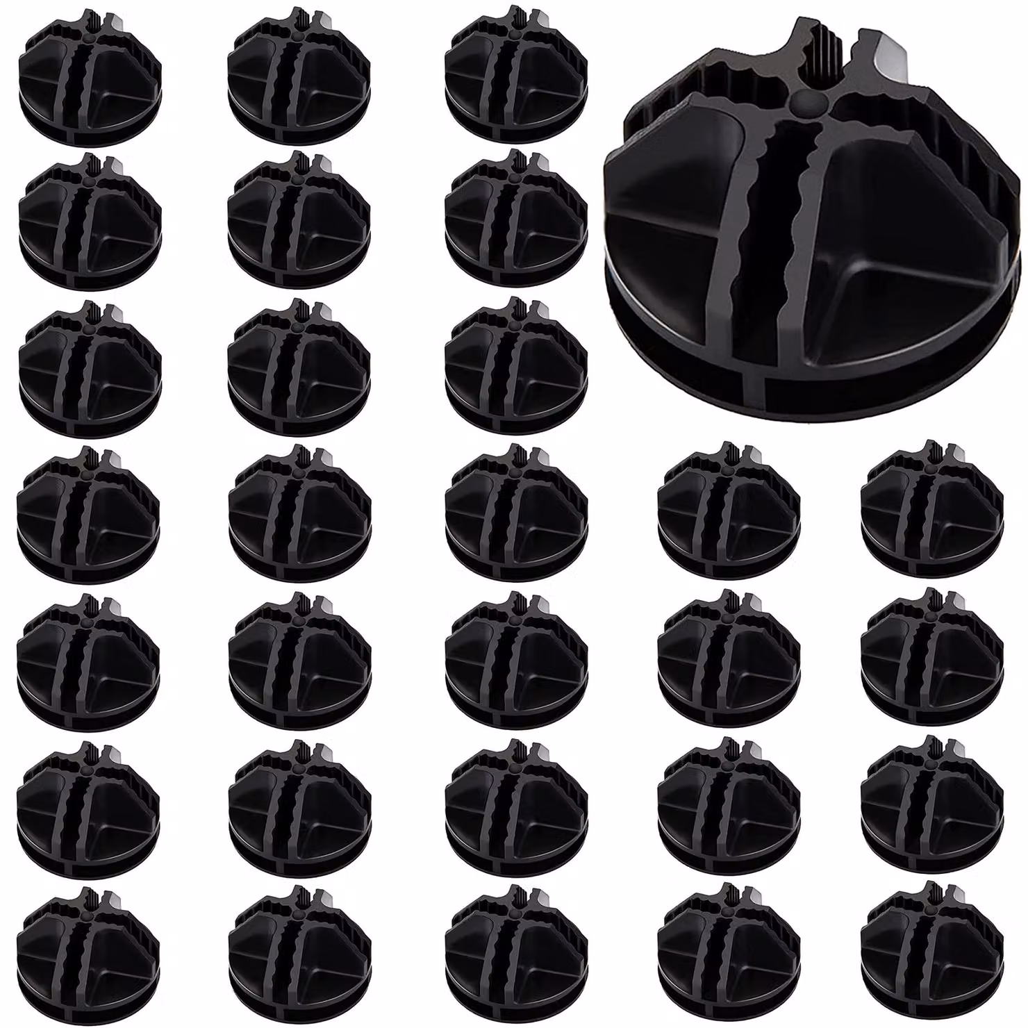 30 connettori angolari in plastica per scaffalature fai-da-te - Neri