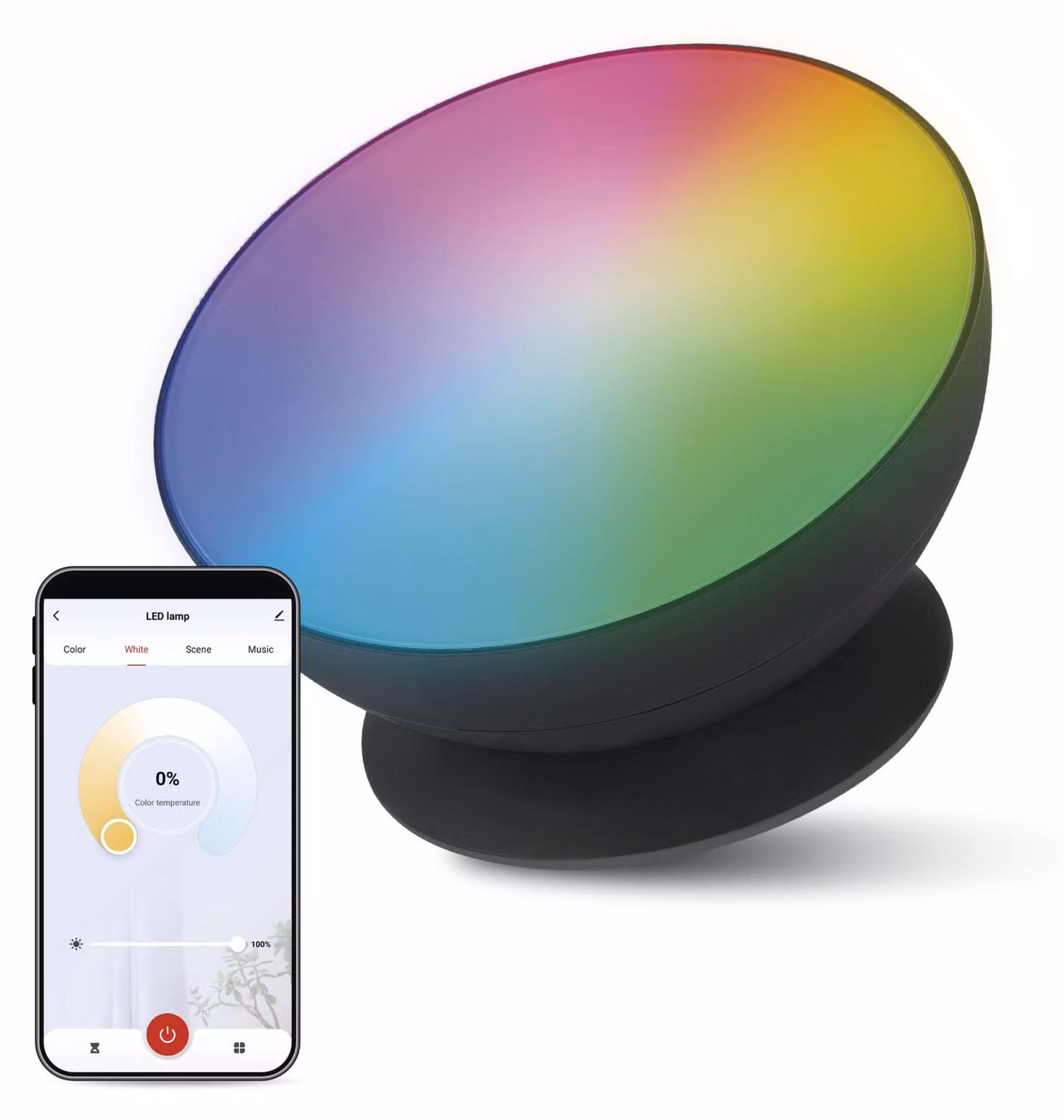 EMOS Illuminazione ambientale Smart LED con app, luminosità massima 330 lm, RGB/CCT, compatibile con gli assistenti vocali, cavo di alimentazione da 1,5 m incluso, nero