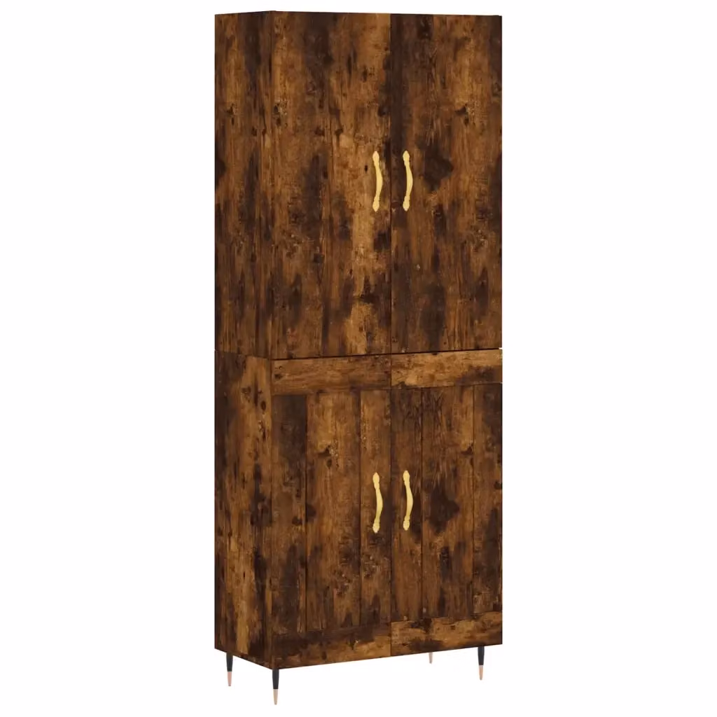 Credenza moderna vidaXL in legno e metallo colore marrone, L: 69,5 cm, P: 34 cm, H: 180 cm – 2