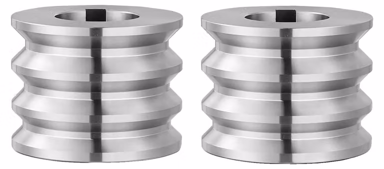 VEVOR: Ricambi e accessori per laminatoi. 2 rulli quadrati con 3 diverse dimensioni di scanalature, accessori per strumenti di creazione di gioielli fai-da-te, realizzati in acciaio legato di alta qualità, adatti per la laminazione di metalli duttili come