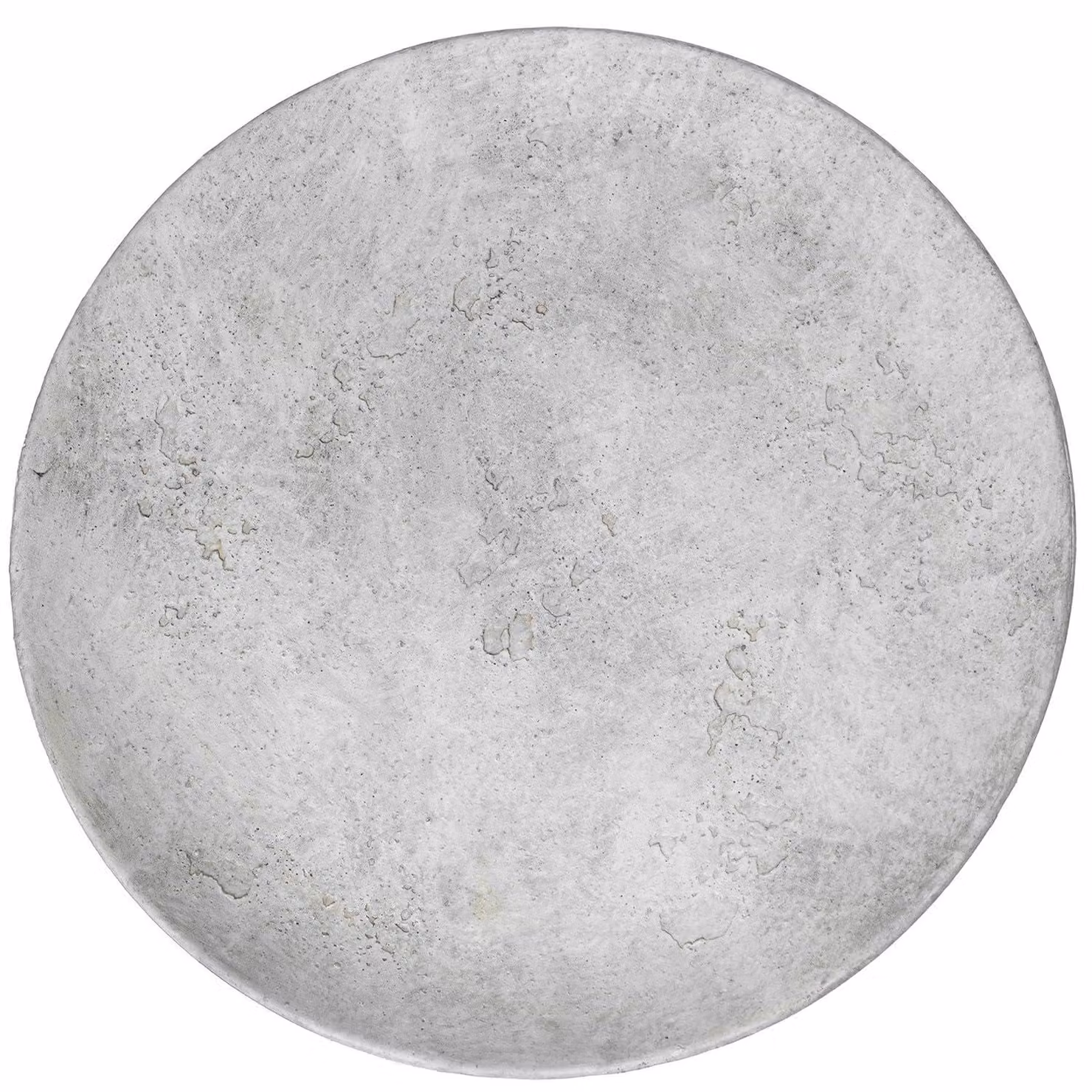Tavolo rotondo in Vetroceramica, finitura bianco rustico, dimensioni 41x41x4 cm