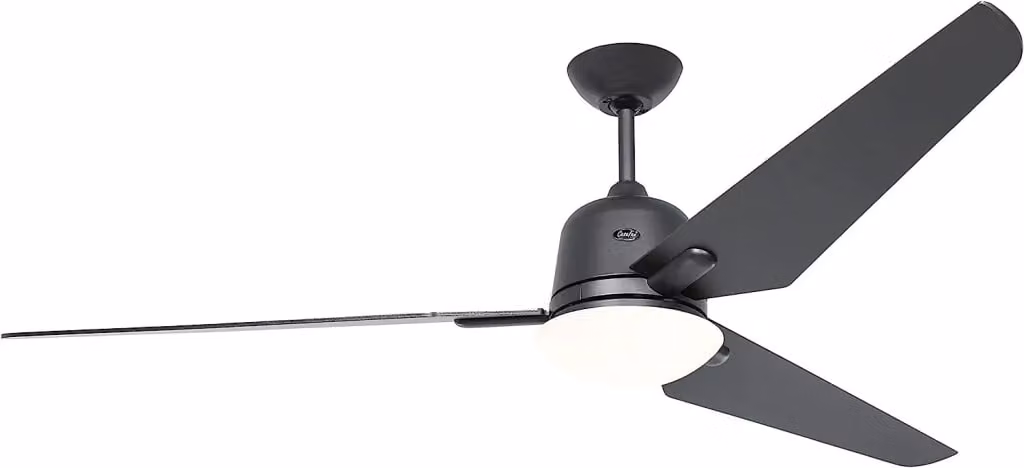 Ventilatore a soffitto CasaFan ECO AVIATOS 162 con luce, Grigio basalto e Grigio scuro
