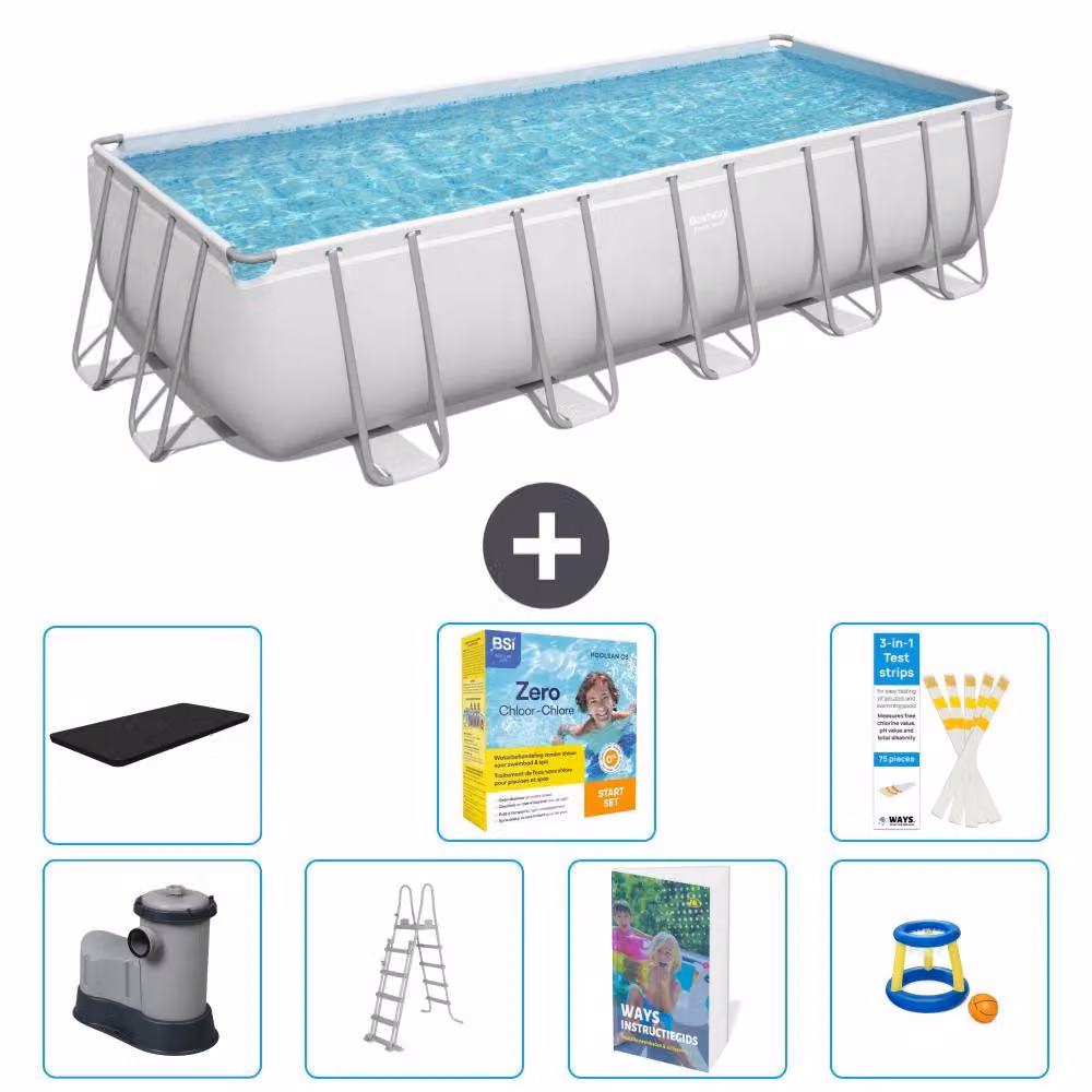 Bestway Power Steel, piscina rettangolare - 640x274x132 cm - 6 pezzi, modello S529