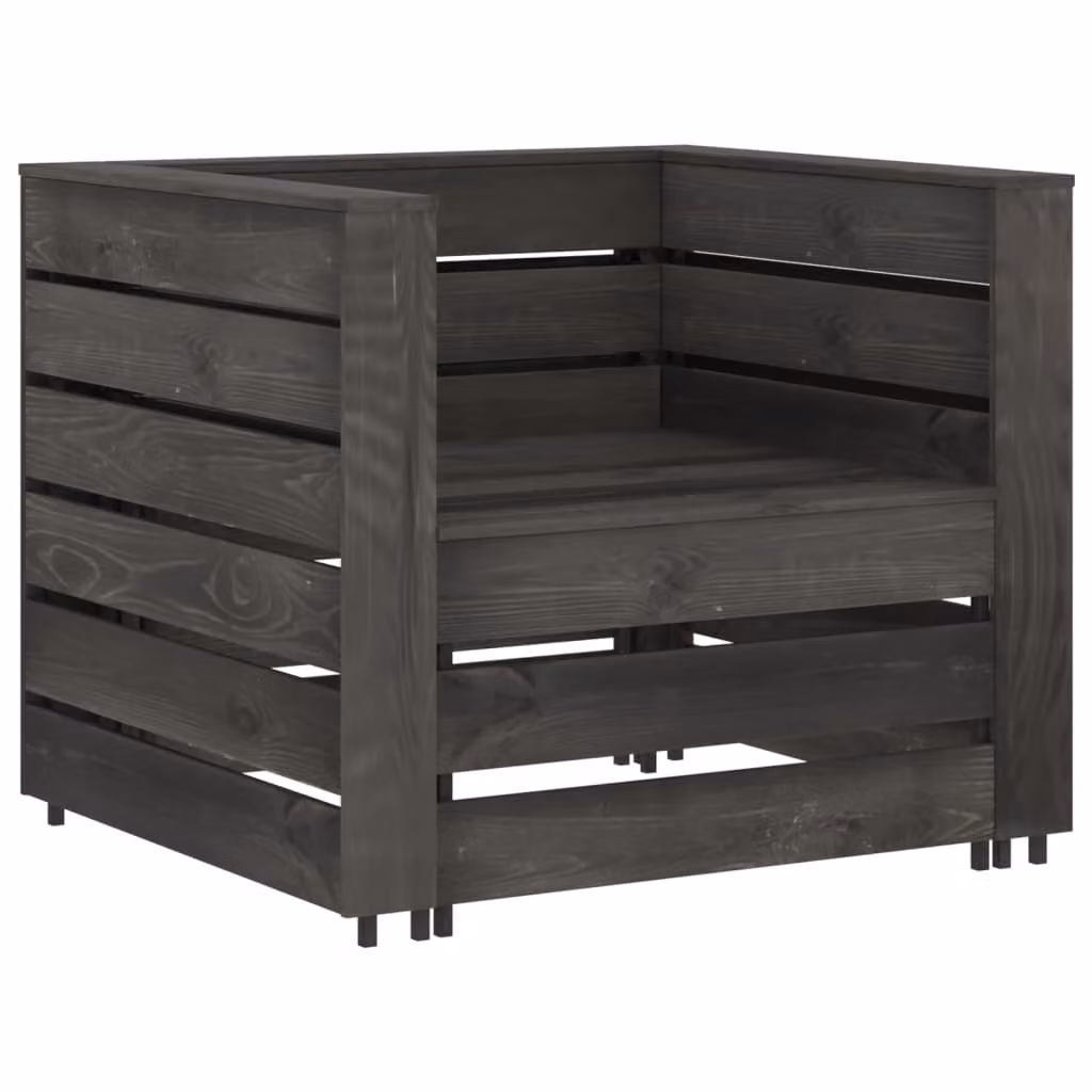 Maison Exclusive - Set da giardino a 2 pezzi in legno di pino grigio impregnato