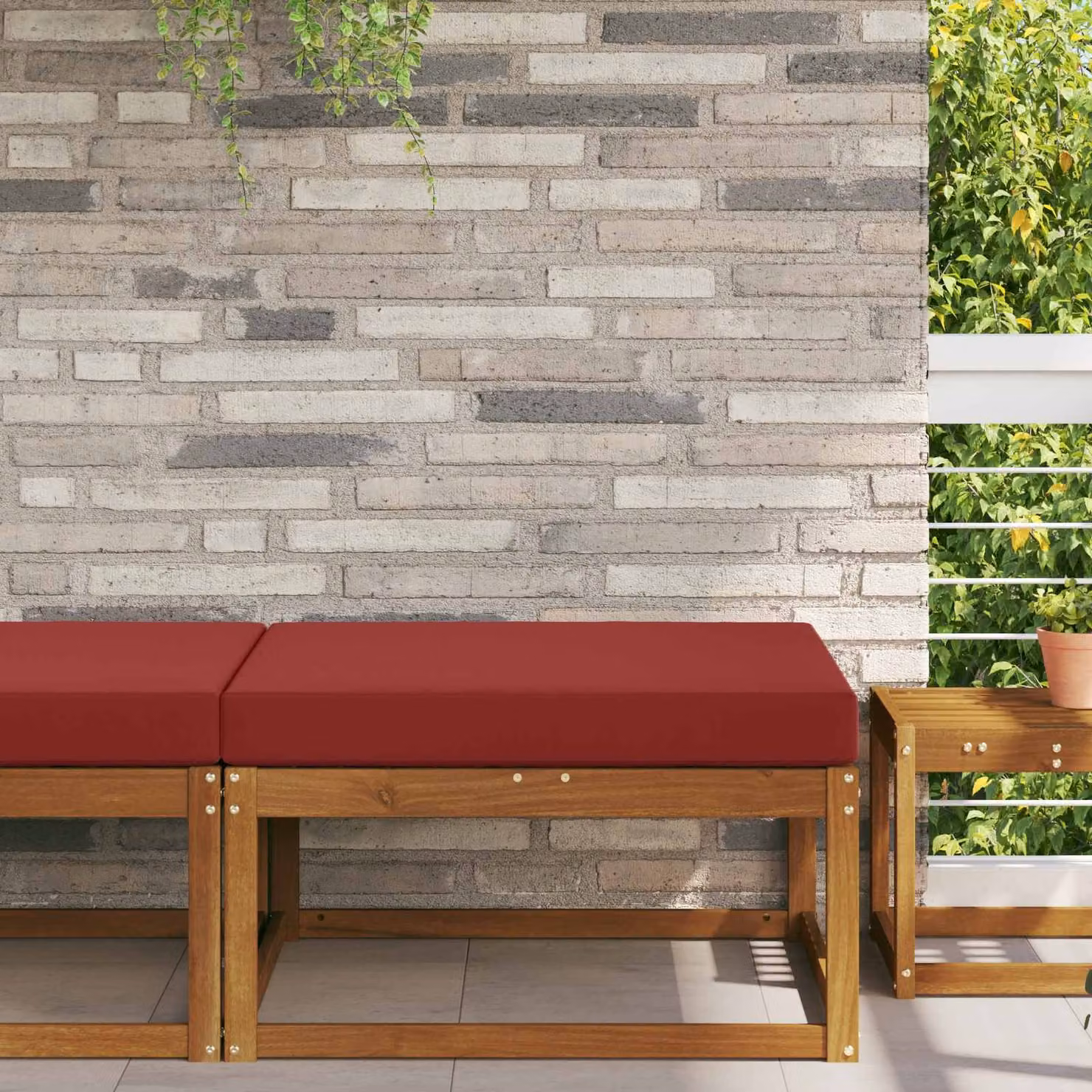 Cuscino per divano da esterno vidaXL in poliestere rosso, L 80 x P 80 cm