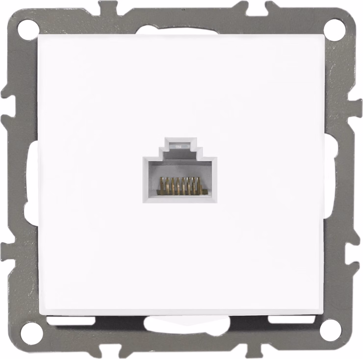 Prese di corrente per computer RJ45, modello QUADRA, colore bianco