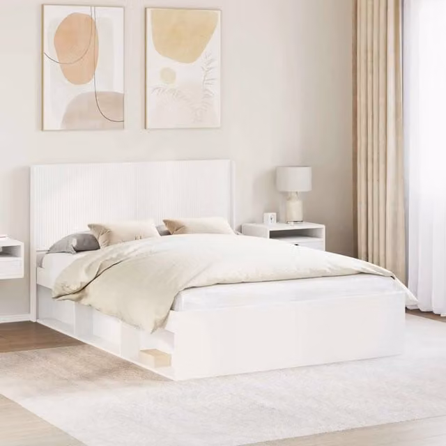 Struttura del letto con stoccaggio e testata 2 pz 3413845