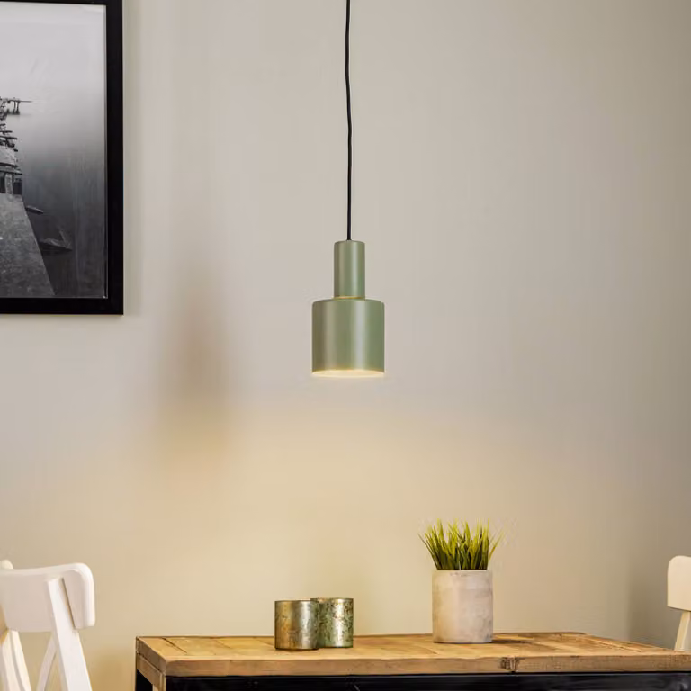 Lampada a sospensione Selma Argon, dimmerabile, Verde, Soggiorno / Sala da pranzo, Metallo, Moderno, Lampada a sospensione