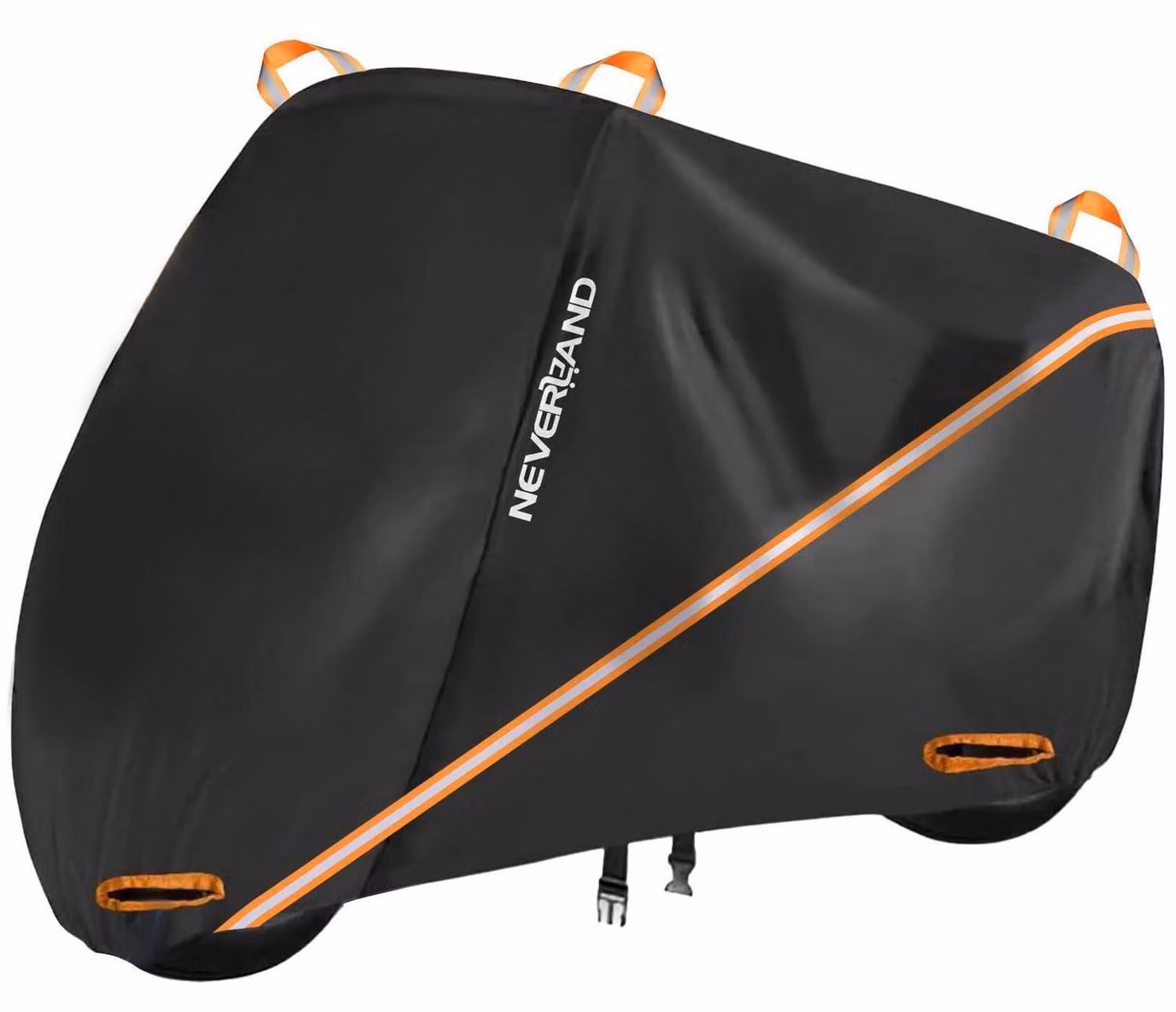 Telo protettivo per motociclette, impermeabile, riflettente, dimensioni L, 220x95x110 cm, colore nero/arancione