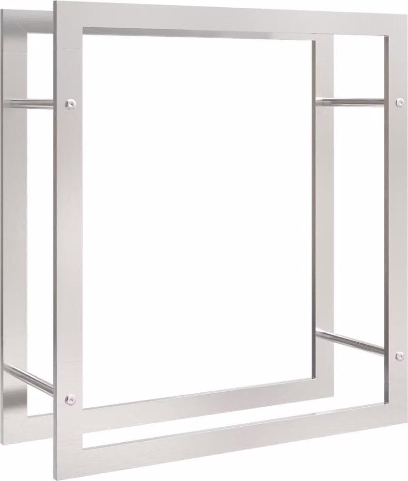 Portalegna 80x28x86 cm in Acciaio Inossidabile