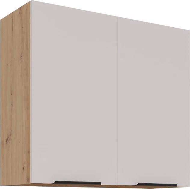 Mobile cucina NICELLA - larghezza 80 cm, rovere cashmere / artigianale