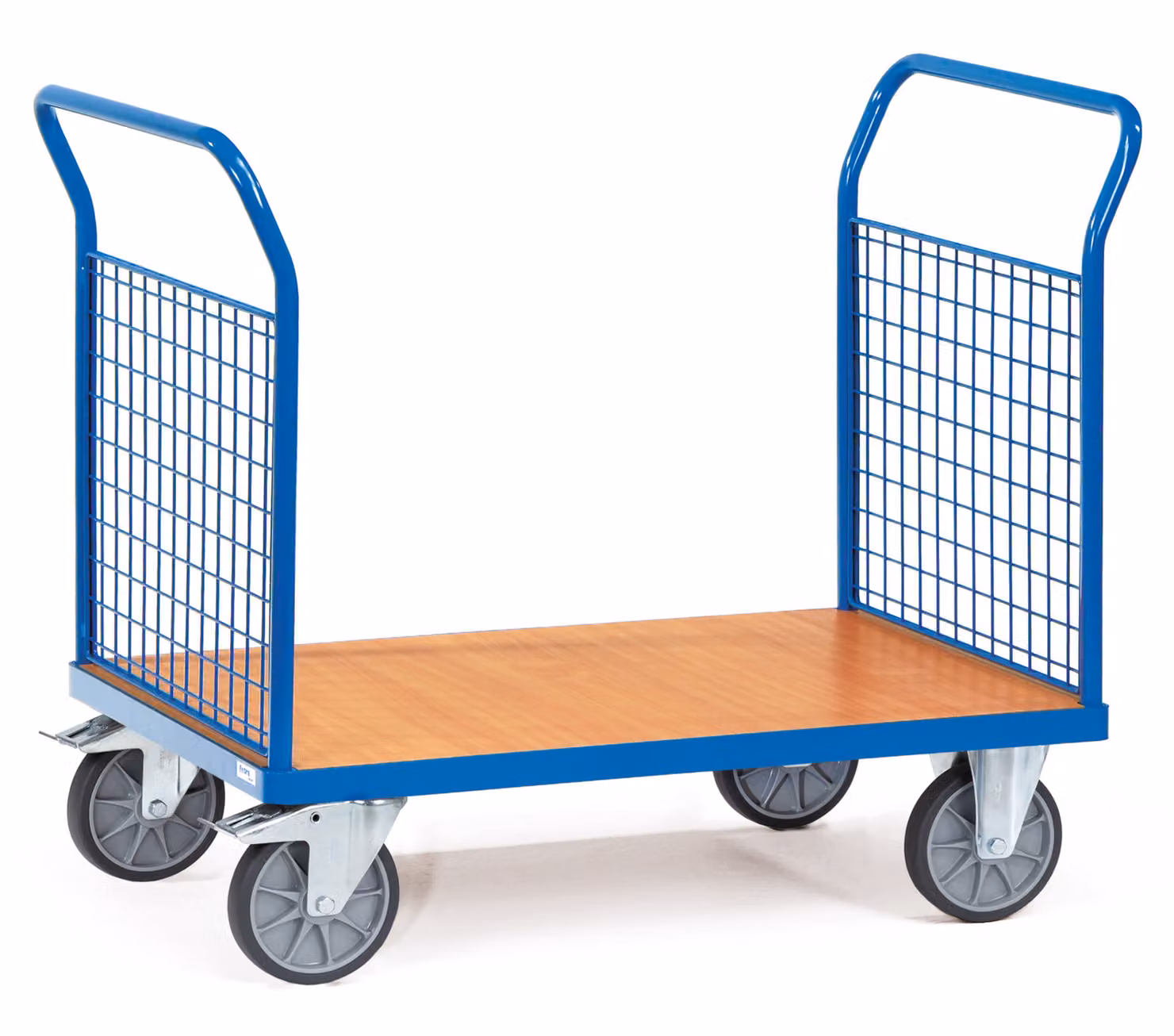Carrello Fetra Multivario a doppia parete terminale in decoro faggio con rete metallica 1200x800mm area di carico