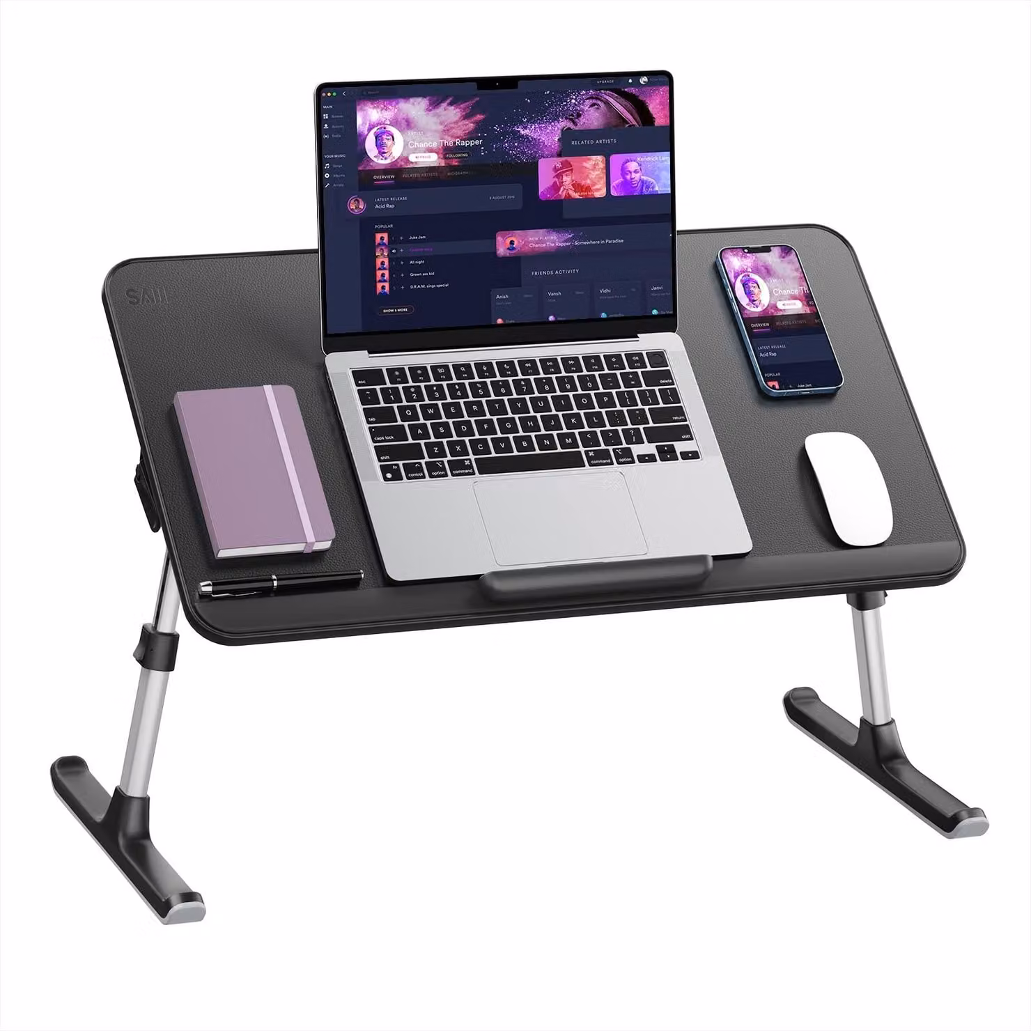 Omgoods - Scrivania portatile per laptop - Scrivania regolabile in altezza e angolazione, ideale per l'uso a casa e in ufficio