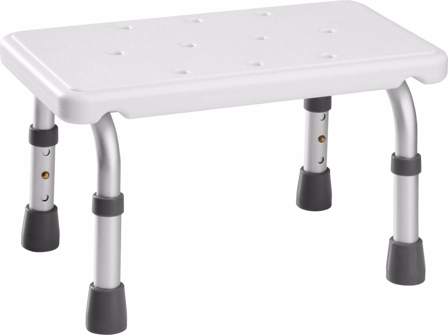 tectake® gradino per vasca in alluminio e plastica 41 x 26 x 21 - 26,5 cm