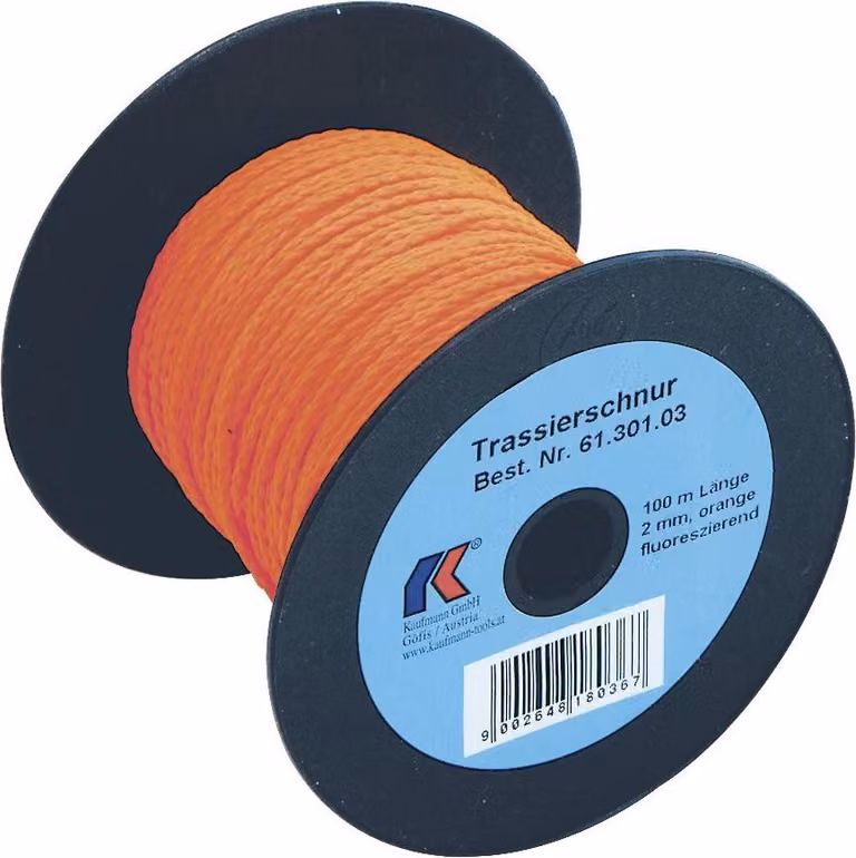 Linea KAUFMANN arancione fluorescente, leggermente estensibile, ø 2 mm lunghezza 100 m