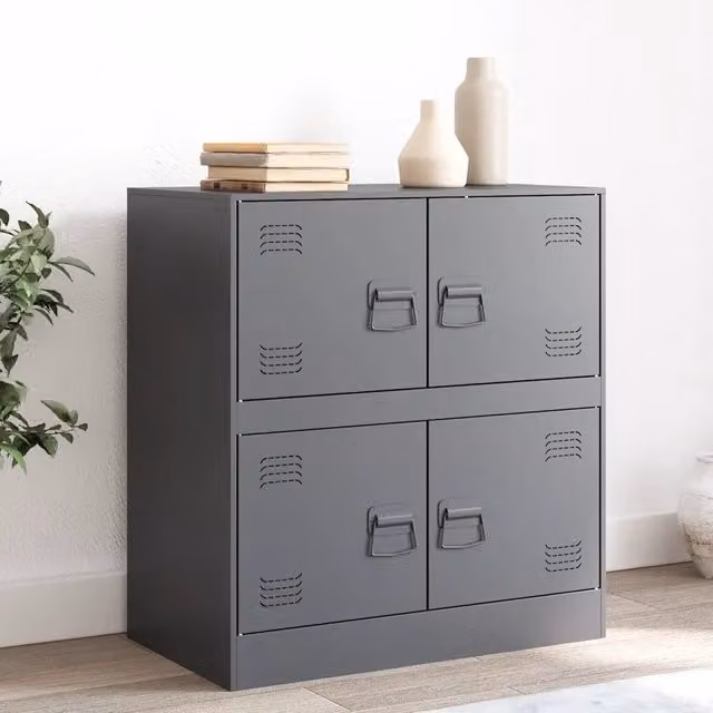 Credenza Antracite 67x39x73 cm in Acciaio 841651