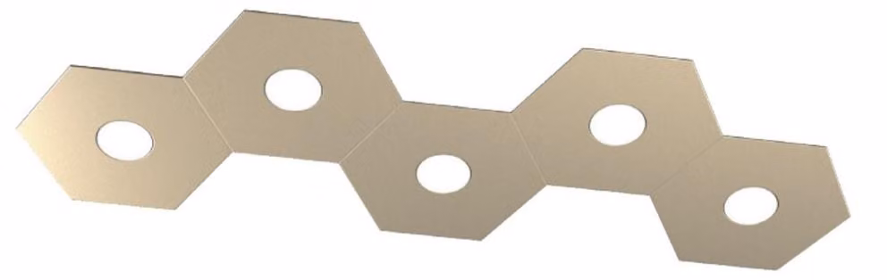 Plafoniera Moderna Hexagon Metallo Sabbia 5 Luci Led 12X5W