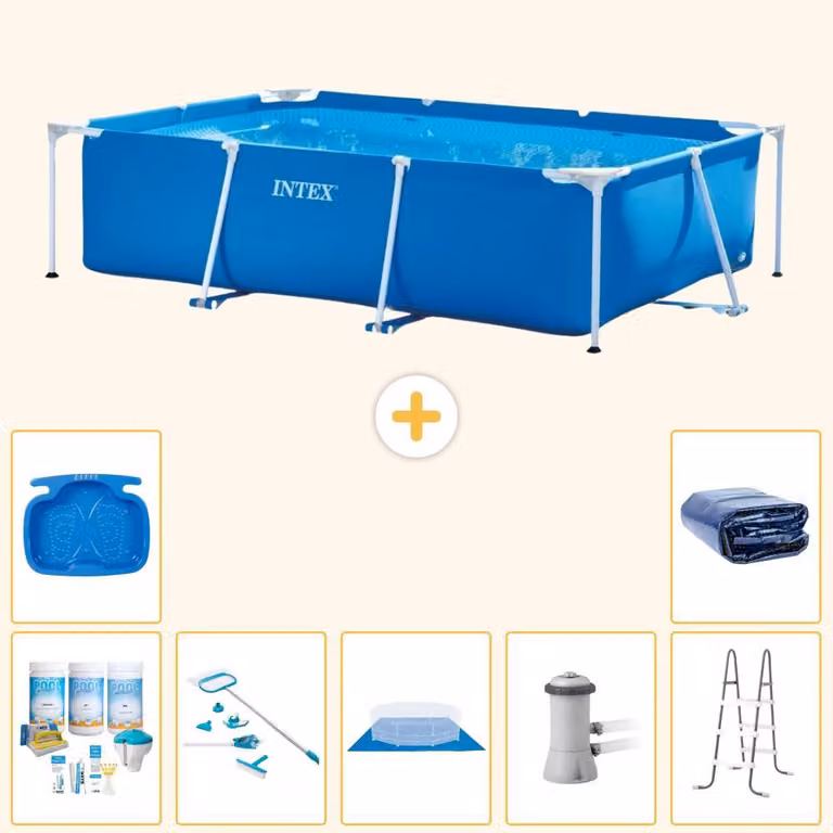 Piscina fuori terra rettangolare - 300x200x75 cm - 8 pezzi - Modello S20060