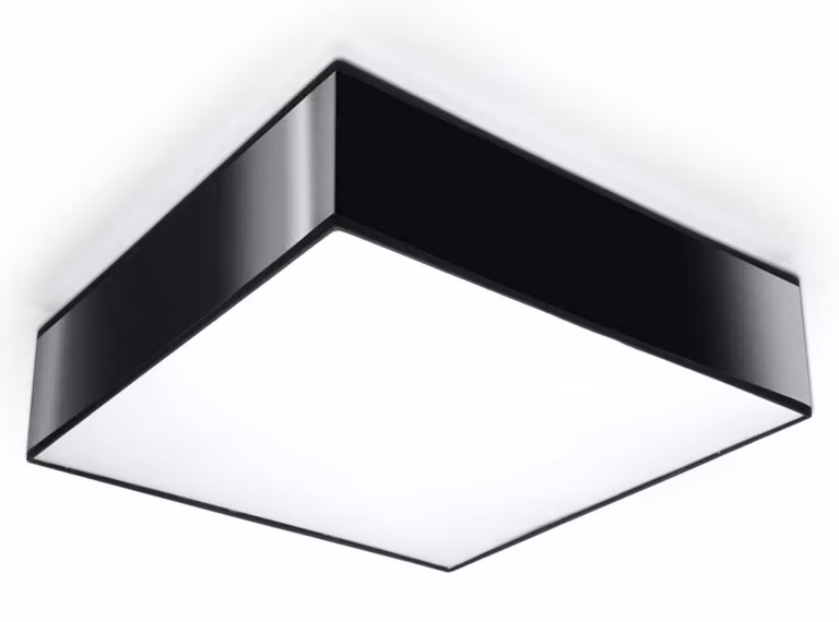 Lampada da soffitto HORUS 35 nero 2xE27 15W PVC 11x35x35cm Sollux Lighting
