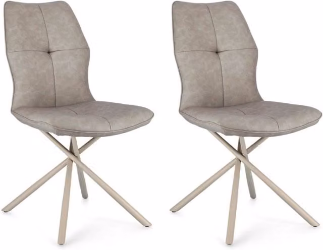 Set 2 Sedie 50x66x94h cm Kepler Pu Tortora