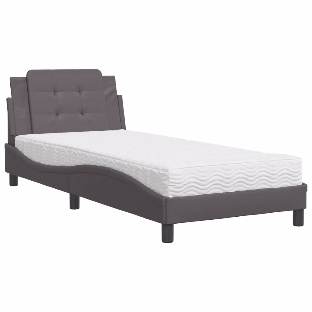 Giroletto senza Materasso Zadar Grgio 90x200 cm in Pelle finta