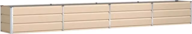 Fioriera moderna HELLOSHOP26 in acciaio zincato beige L: 480 cm, P: 50 cm, H: 45 cm