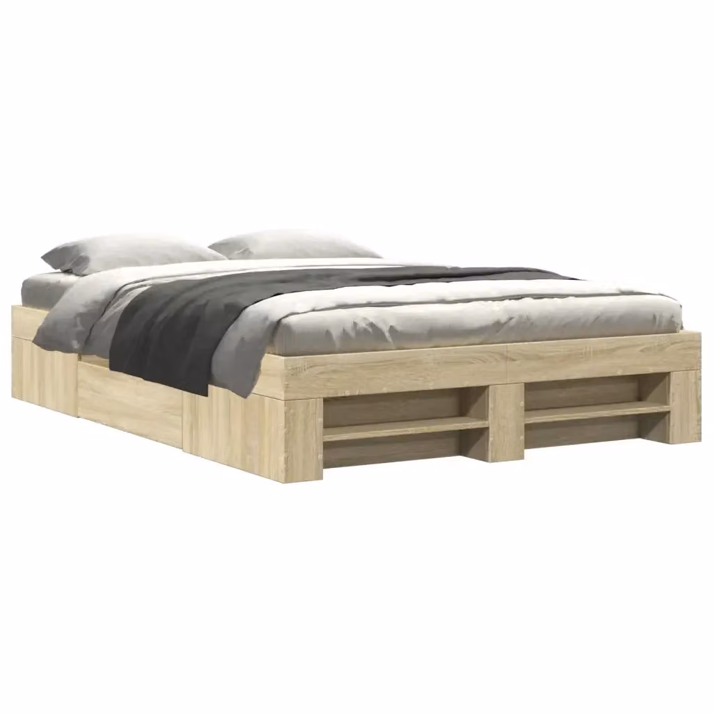 Giroletto vidaXL in legno multistrato color rovere Sonoma, L: 138 cm, P: 193 cm, H: 33 cm – 2