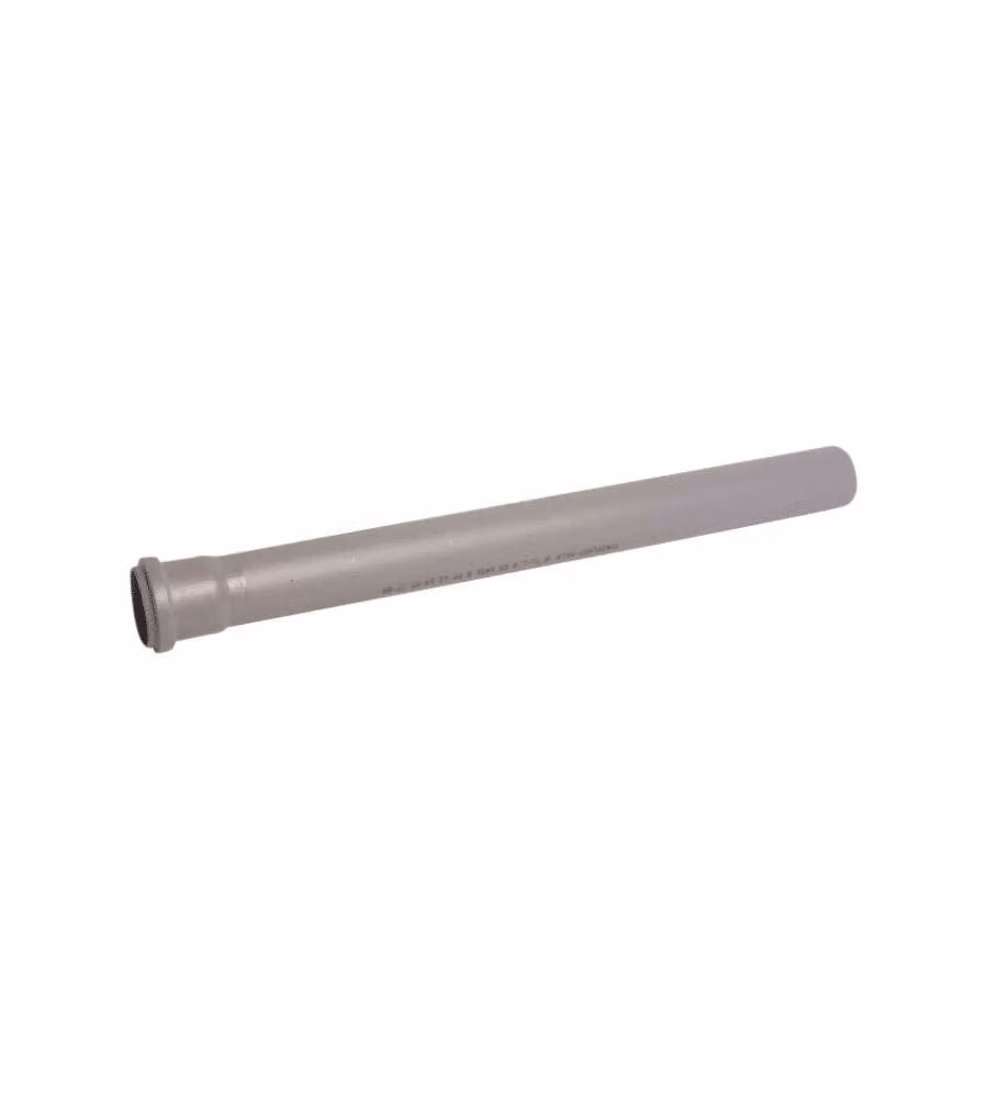 Tubo scarico polipropilene 110 mm x L 200 cm grigio con guarnizione