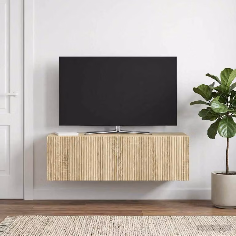 vidaXL Mobile Porta TV da Muro Moderno in Rovere Sonoma, L 98 x P 31 x H 30 cm