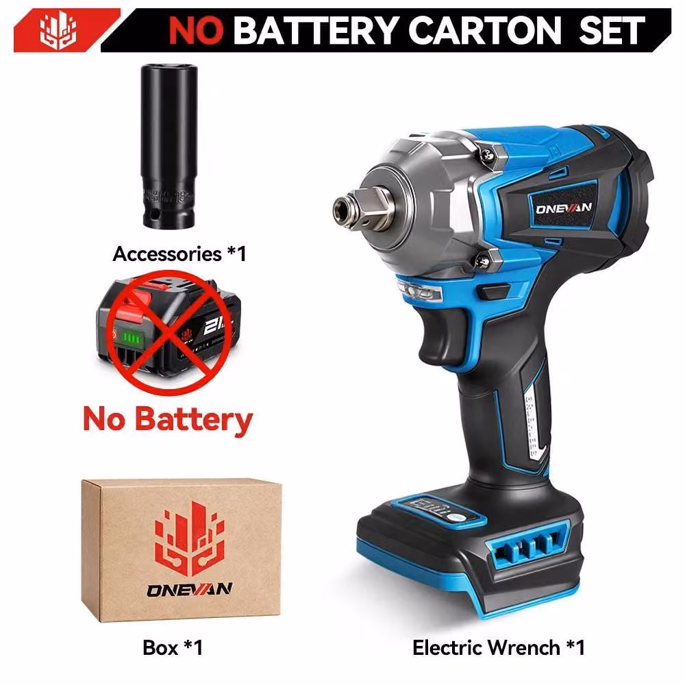 Avvitatore a impatto a batteria - Senza fili - 1200 Nm - 4 velocità - 6000 giri/min - Motore brushless - Sistema a batteria da 18 V - Senza batteria - Oro