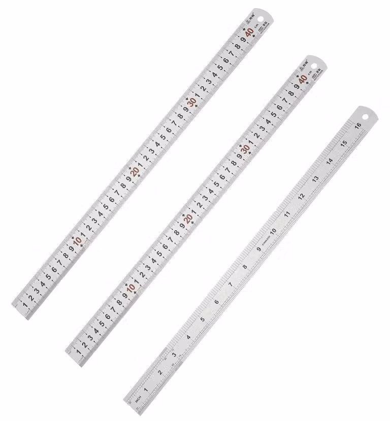 Elzusha - Righello in metallo da 40 cm - Righello per misurazioni precise