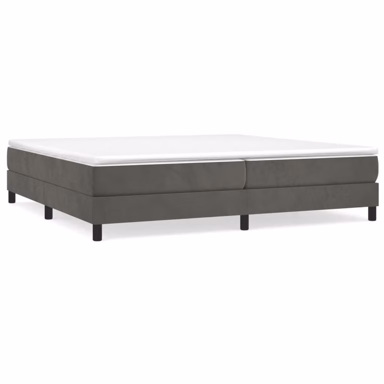 Struttura Letto a Rete a Molle Grigio Scuro 200x200 cm Velluto