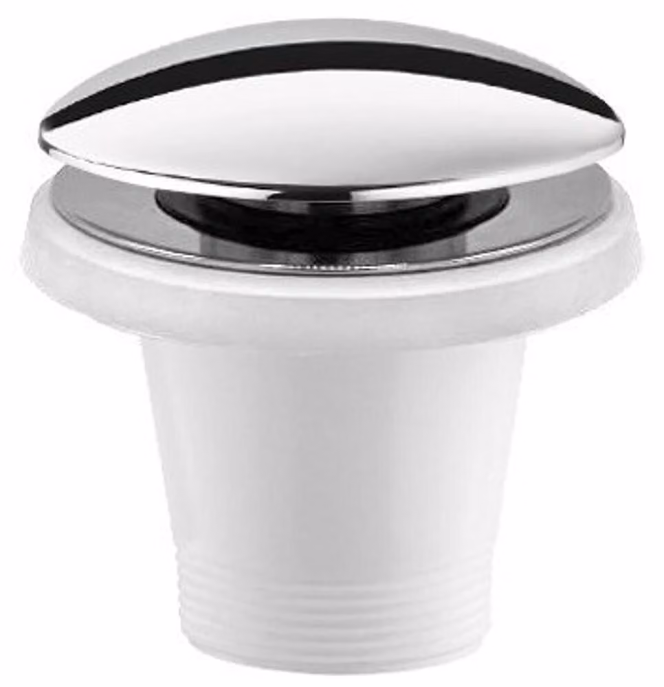 Accessori Polysan - Set di scarico per vasche da bagno senza troppopieno, Click-Clack, cromo 71704