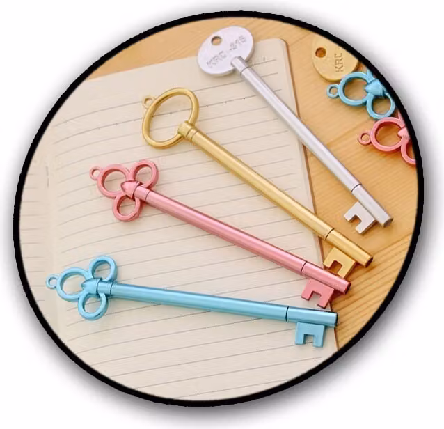 Set di 20 penne divertenti (che sembrano chiavi)