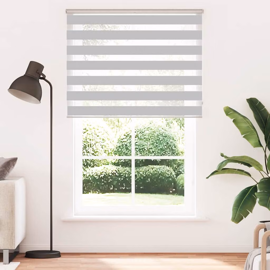 vidaXL Tenda a Rullo Zebra Larghezza Tessuto 135,9 cm Poliestere