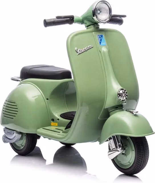 Vespa Sidecar Small Special 6V Piaggio Verde per Bambini con Licenza Ufficiale, Veicolo Elettrico con Luci e Suoni e Batteria Ricaricabile