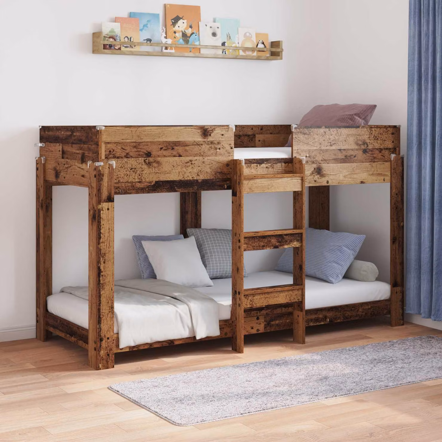 Maison Exclusive - Letto a castello per bambini in legno riciclato 75 x 190 cm Materiale legnoso