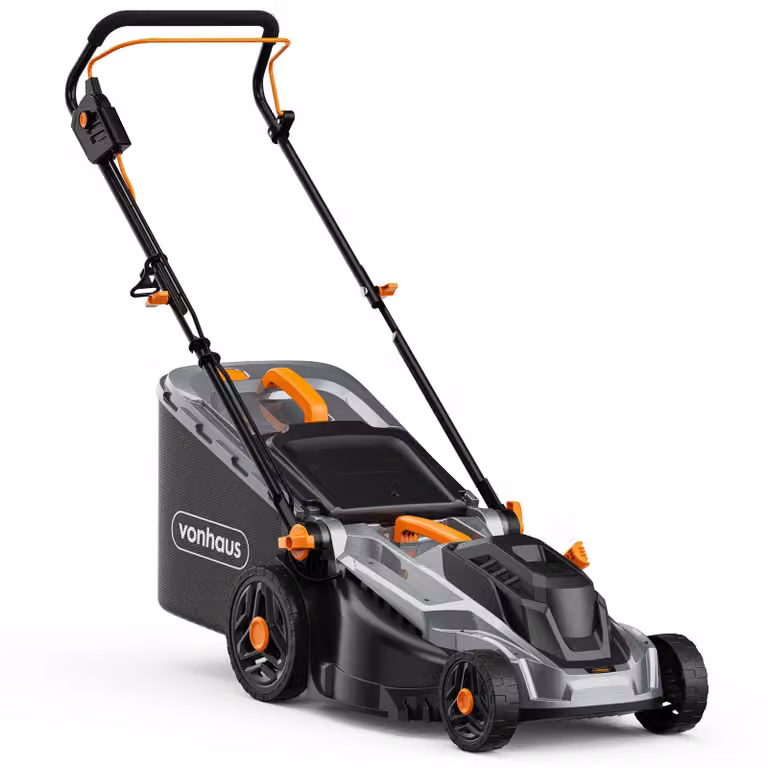 Vonhaus Tosaerba Elettrico da 1800 W con Funzione Mulching Cesto di Raccolta da 52 L, Ampiezza Lavoro 430 mm, 5 Modalità
