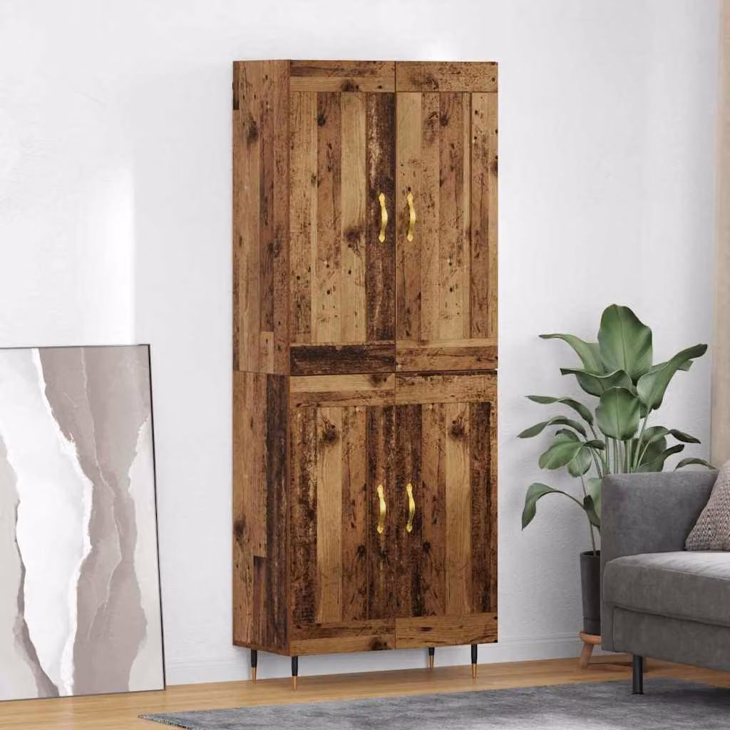 Credenza moderna vidaXL in legno e metallo, L 69,5 x P 34 x H 90 cm – 1
