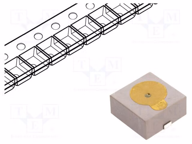 1 x Cicalino: trasduttore piezoelettrico, tecnologia SMD, frequenza 4000 Hz, corrente 8 mA, modello LD-BZEL-PB39-1717