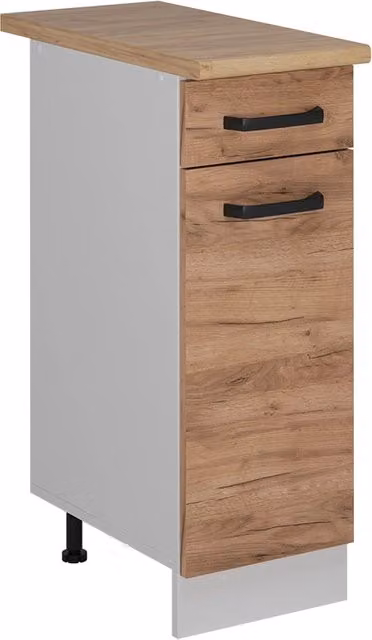 Mobiletto base per cucina R-Line Vicco Rovere dorato e Bianco L/P/H: 30 x 60 x 81,6 cm