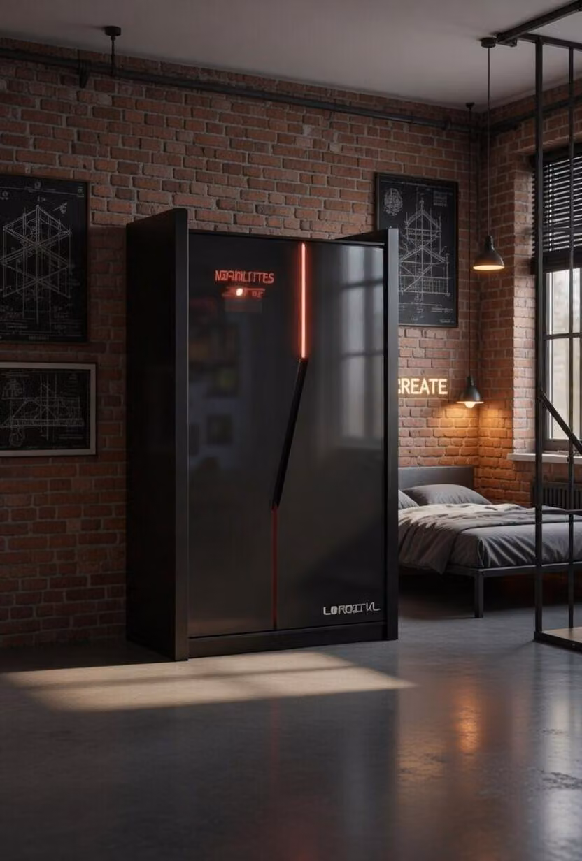 Armadio con design a LED per camere da letto e camere dei ragazzi
