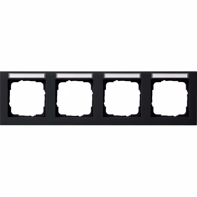 Cornice di copertura Gira 4f orizzontale. BSF Gira E2 Nero m 109409