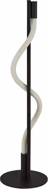 Piantana Industrial Serpente Acciaio Bianco Policarbonato Nero Led 20W 2700K