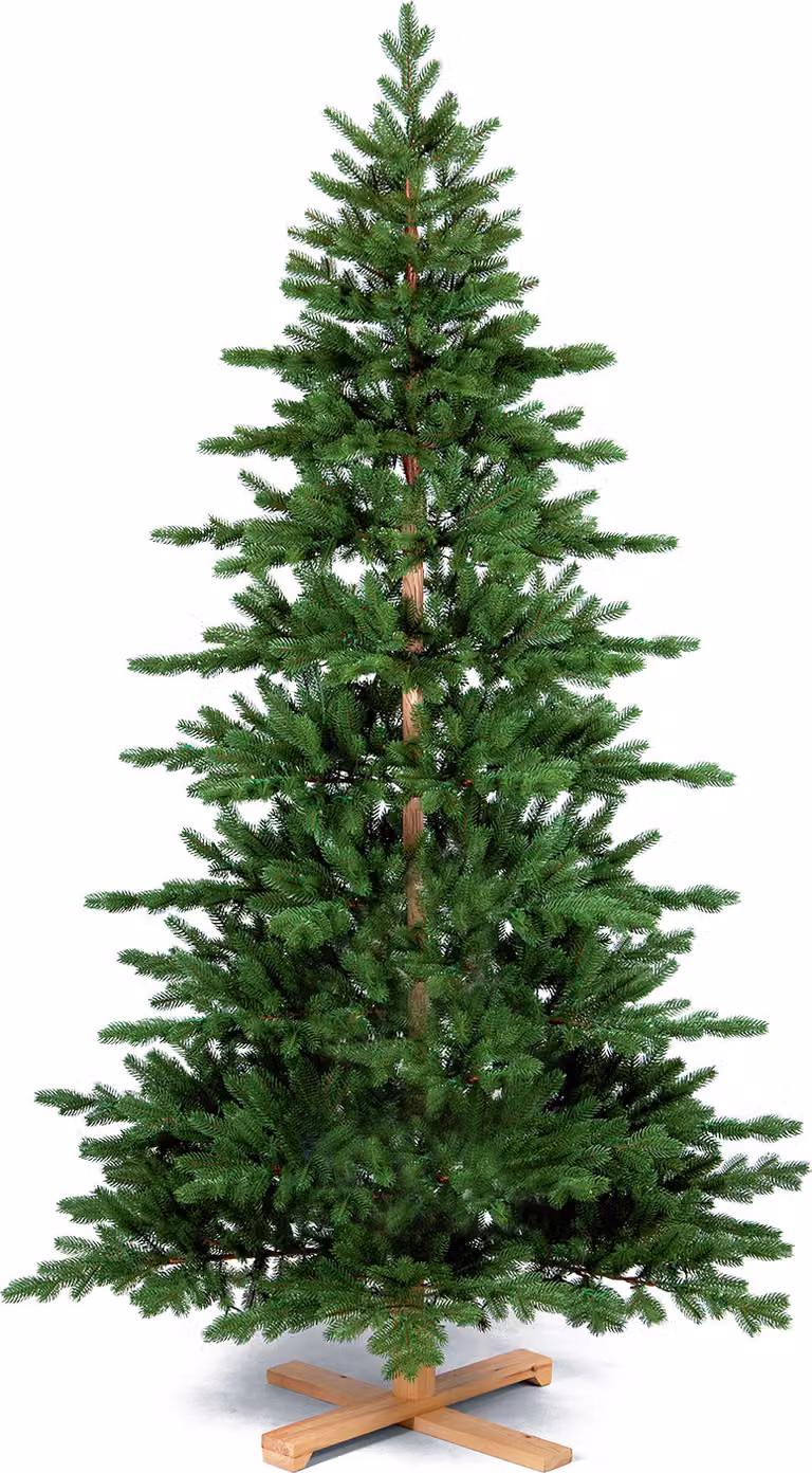 Albero di Natale artificiale verde DELUXE abete WOODY 180 cm con supporto