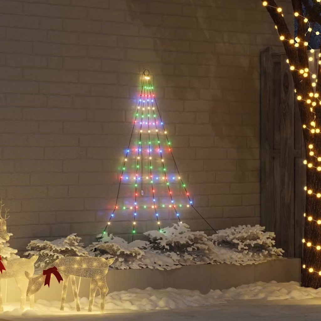 Albero di Natale LED vidaXL Multicolore con picchetti per terreno e controller incluso, Altezza: 182 cm