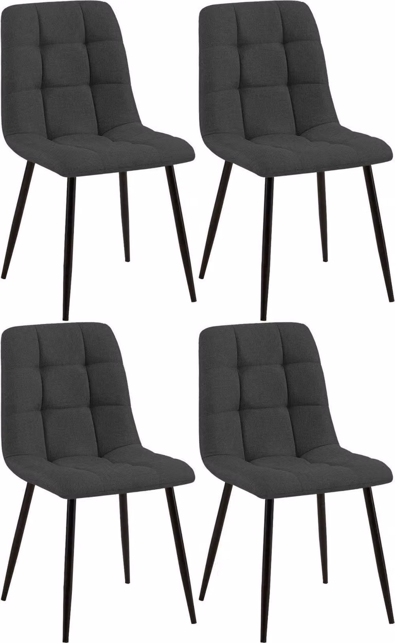 Sedie moderne per la sala da pranzo - set di 4, elevato comfort di seduta - un'attrazione senza tempo