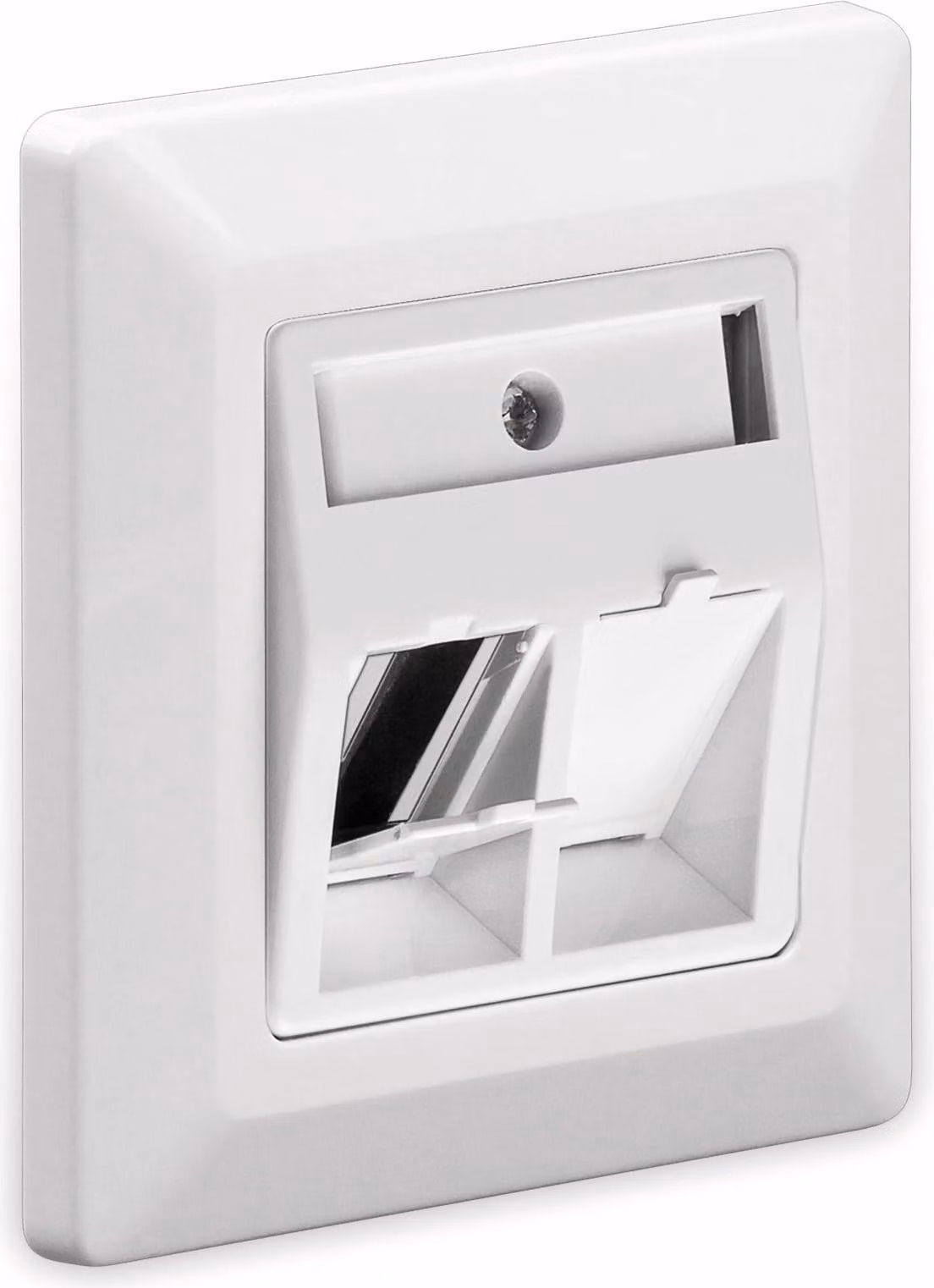 goobay 2 fach Einbaurahmen für Keystone RJ45 Jacks (Bulk)