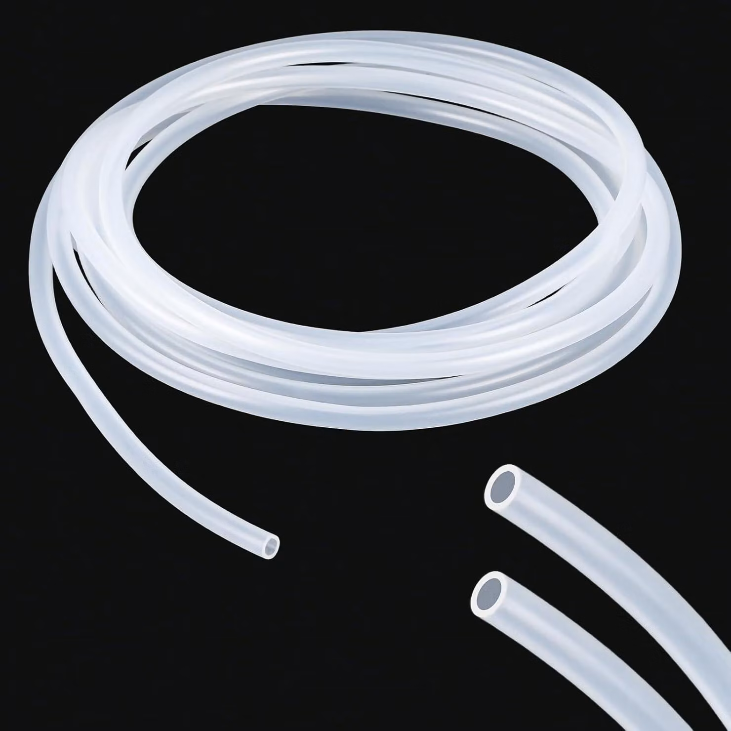 Tubo in silicone flessibile, lunghezza 4 metri, diametro interno 5 mm, diametro esterno 7 mm, adatto per uso alimentare