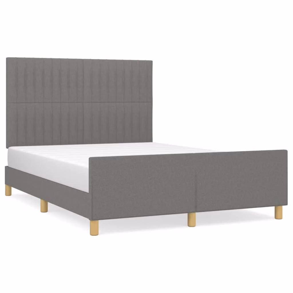 Giroletto senza Materasso Grigio Scuro 140x190 cm Tessuto
